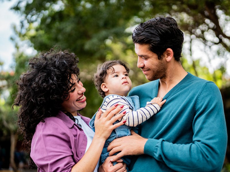 Photo of a family that could be affected by keratoconus genetically.