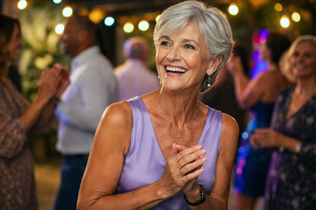 Senior women waiting to dance after treatment for posterior capsular opacification at Southwest Eye Institute.
