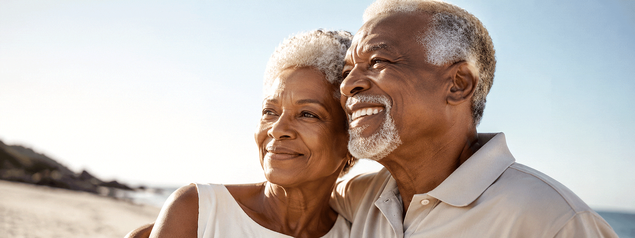 Senior couple living freely after medication-based glaucoma treatment from Southwest Eye Institute.