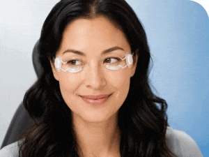 Woman in treatment for dry eye with the  TearCare® system from West Texas Eye Associates.