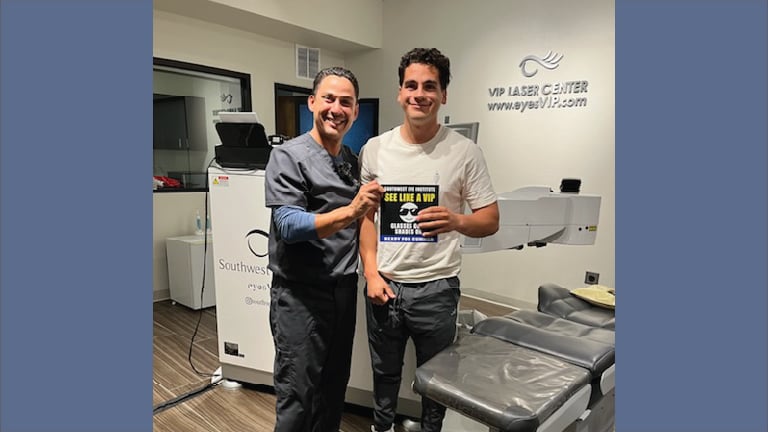 Vision correction patient at Southwest Eye Institute in El Paso, TX.