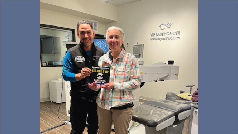 Vision correction patient at Southwest Eye Institute in El Paso, TX.