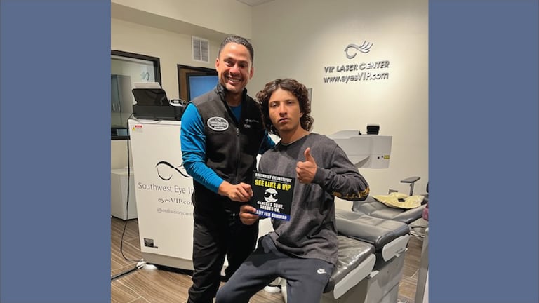Vision correction patient at Southwest Eye Institute in El Paso, TX.